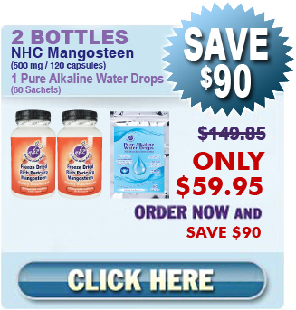 First Time Clients Special 2 Bottles Of Our Freeze Dried Rich Pericarp Mangosteen With 1 Pure Alkaline Water Drops For $59.95